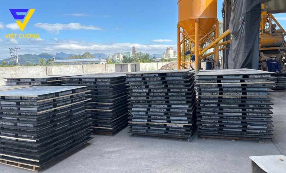 Hình ảnh sản xuất gạch lát vỉa hè