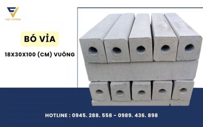 Bó vỉa 18x30x100 (cm) vuông Việt Cường