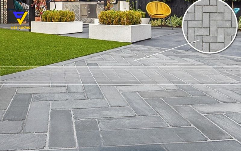 Ứng dụng của gạch bê tông giả đá vân mây 15x30x4.5