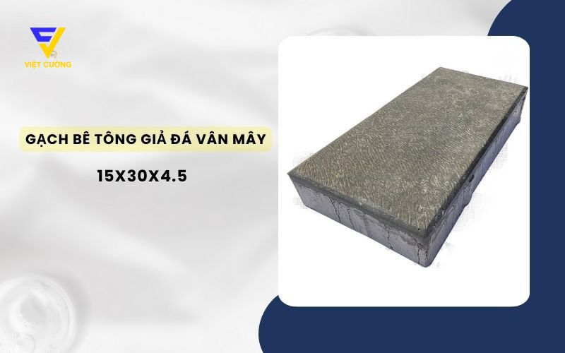 Gạch bê tông giả đá vân mây 15x30x4.5 Việt Cường