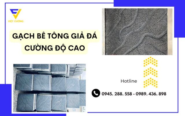 Gạch bê tông giả đá cường độ cao: Giải pháp VLXD bền vững